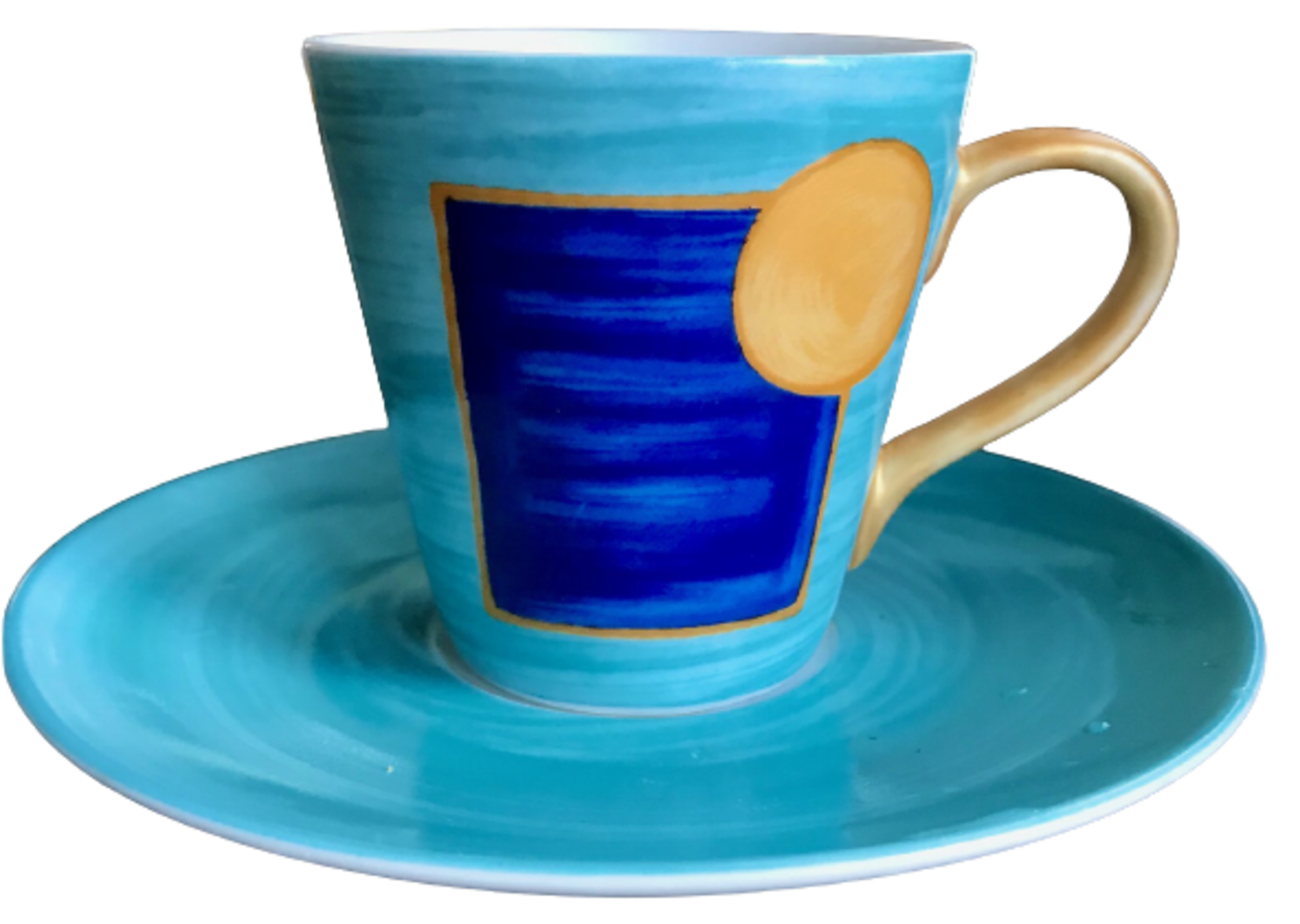 Set tasse café Moka bleu - Ensemble à table